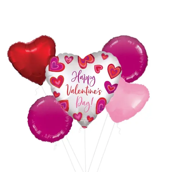 Satin Floating Hearts Foil Balloon