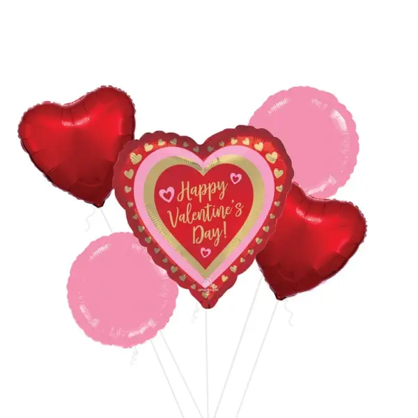 Golden Hearts Valentines Foil Balloon