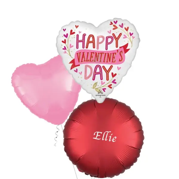 Happy Valentines Day Satin Foil Balloon