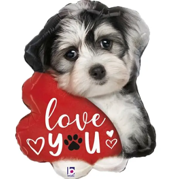 Love You Puppy Supershape Balloon