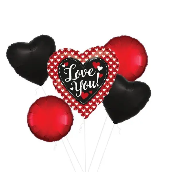 I Love You White Dots Balloon