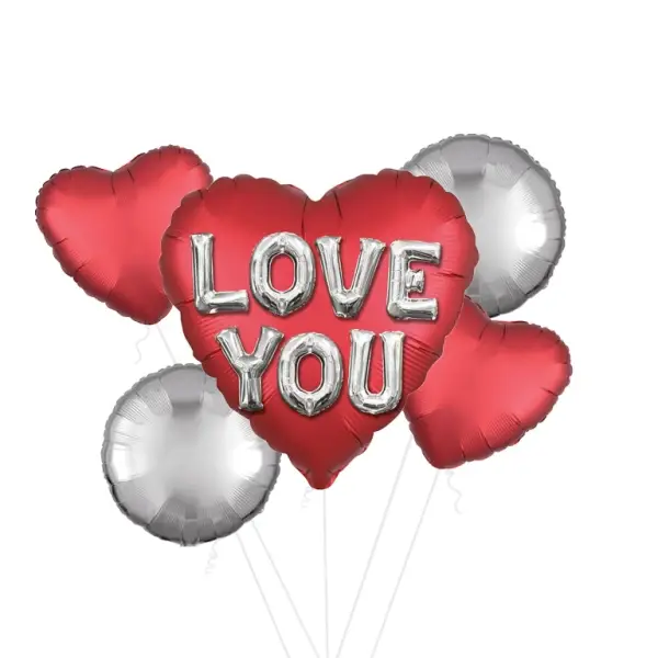 Love You 3D Heart Supershape Balloon