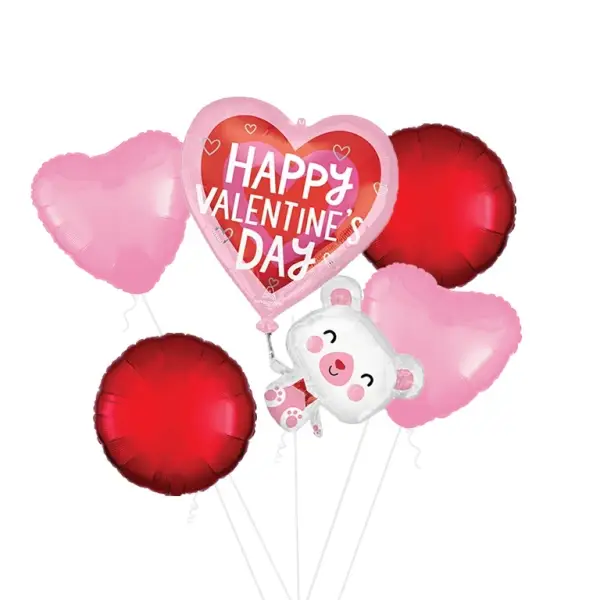 Valentines Floating Bear Supershape Balloon