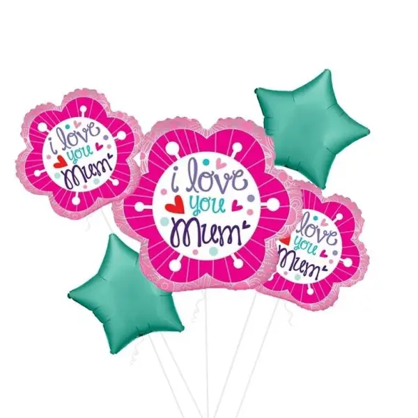 I Love you Mum Flower Balloon