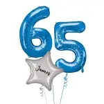 Blue Two Digit Number Balloons 10-99