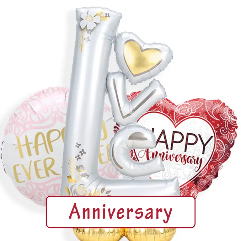 Fully Inflated Anniversary Balloons | Balloons delivered in a box