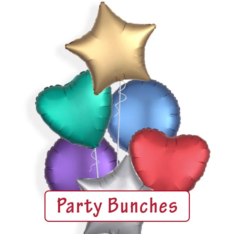 Inflated Party Bunches Balloons ready to be displayed | Delivery UK wide